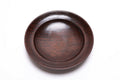 Thermally modified tiger maple wooden bowl top view showing rich dark color and tiger figure, handmade by Sanders Woodworking
