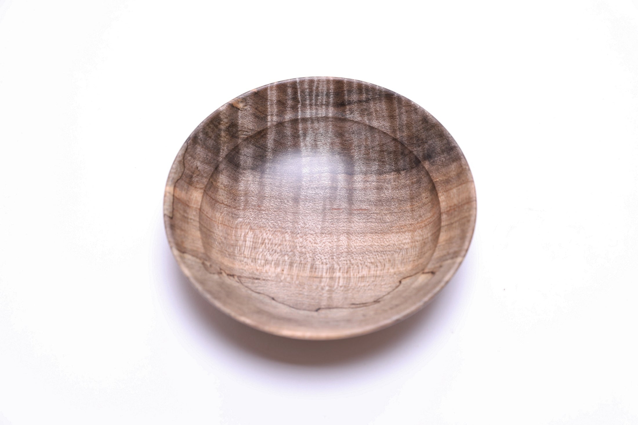 #2800 Spalted Tiger Maple Wooden Bowl  (4 3/4" x 1 3/8")