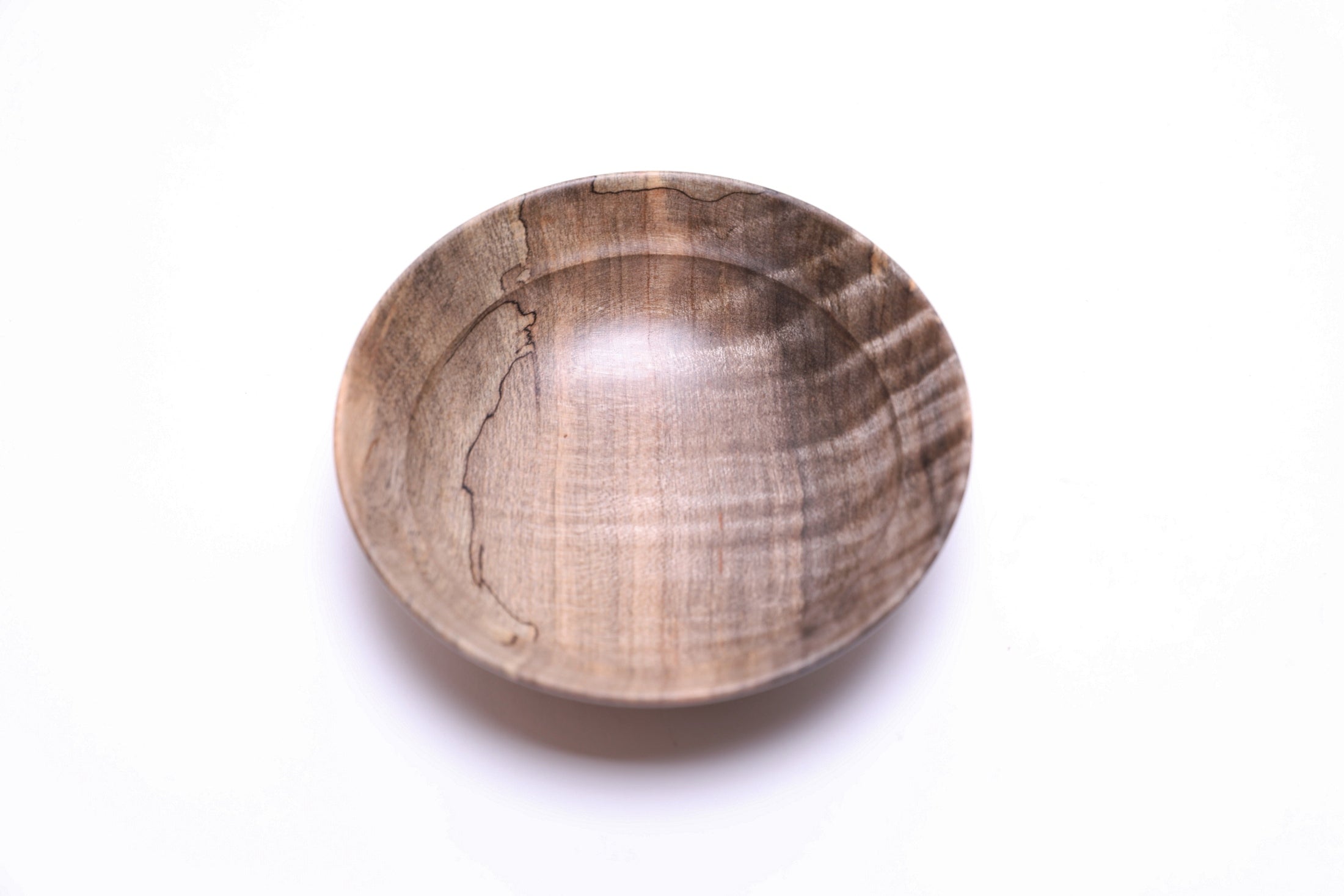 2800 Spalted Tiger Maple Wooden Bowl (4 3/4