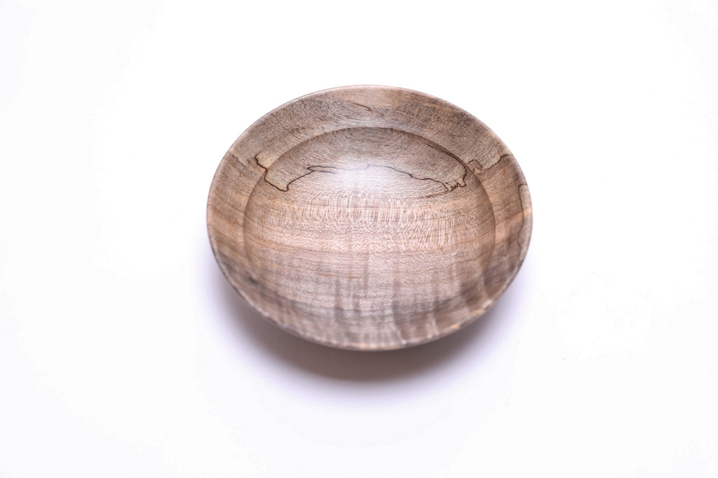#2800 Spalted Tiger Maple Wooden Bowl  (4 3/4" x 1 3/8")