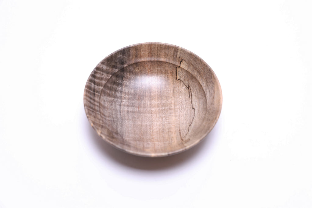 #2800 Spalted Tiger Maple Wooden Bowl  (4 3/4" x 1 3/8")