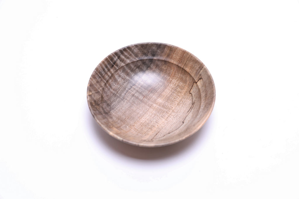 #2800 Spalted Tiger Maple Wooden Bowl  (4 3/4" x 1 3/8")