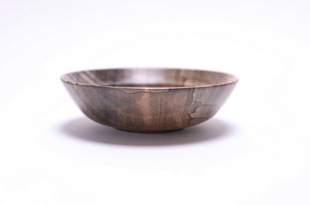 #2800 Spalted Tiger Maple Wooden Bowl  (4 3/4" x 1 3/8")