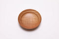 Quartersawn white oak wooden ring dish, top view at 0°, showing shooting star rays and natural grain