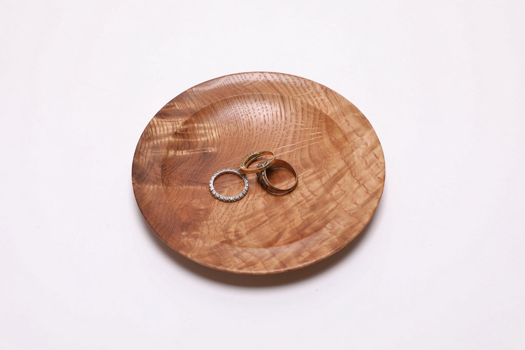 #2822 White Oak Crotch Burl Wooden Ring Dish  (5 5/8" x 5/8")