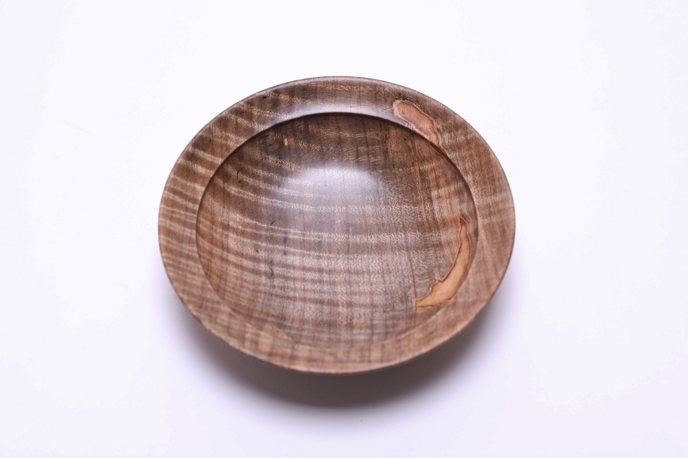 #2824 Spalted Tiger Ambrosia Maple Wooden Bowl  (5 3/4" x 1 2/2")