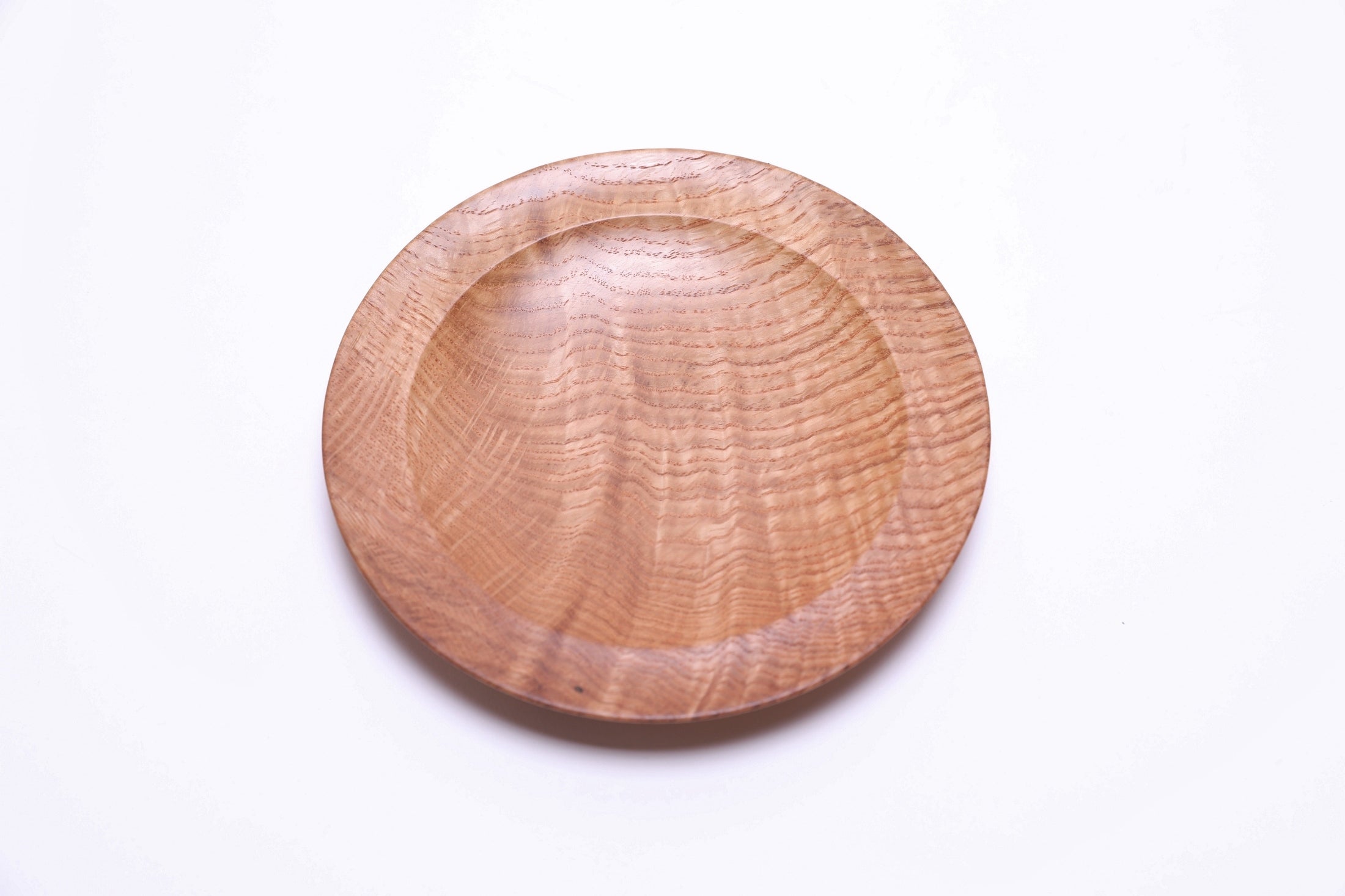 White oak crotch burl ring dish – top view, 90° – handmade by Sanders Woodworking