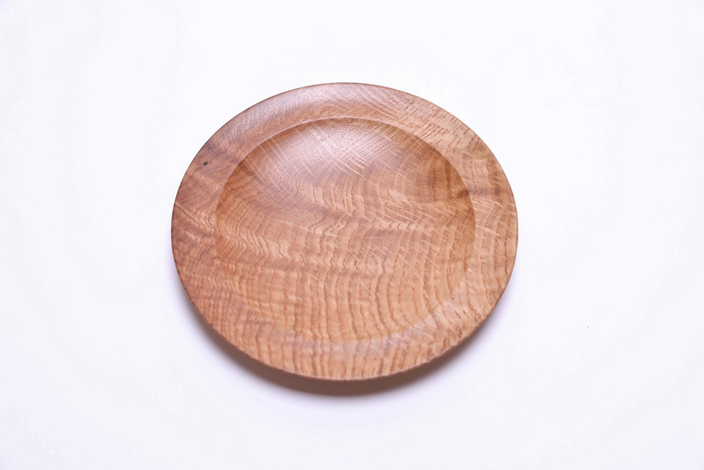 White oak crotch burl ring dish – top view, 180° – handmade by Sanders Woodworking