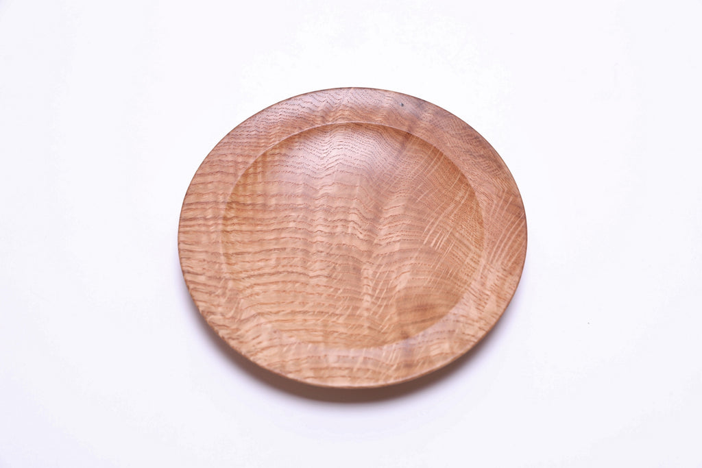 White oak crotch burl ring dish – top view, 270° – handmade by Sanders Woodworking
