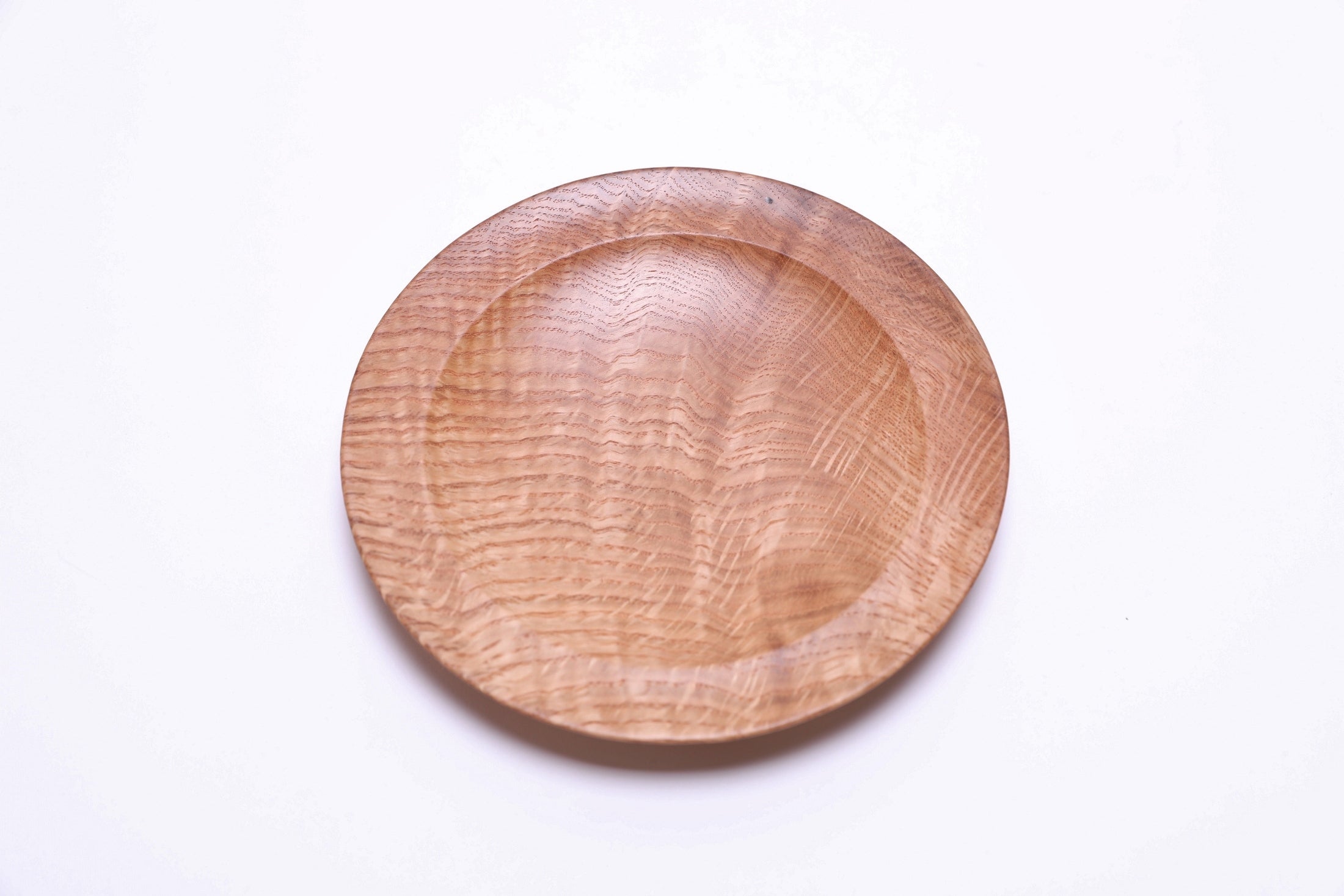 White oak crotch burl ring dish – top view, 270° – handmade by Sanders Woodworking

