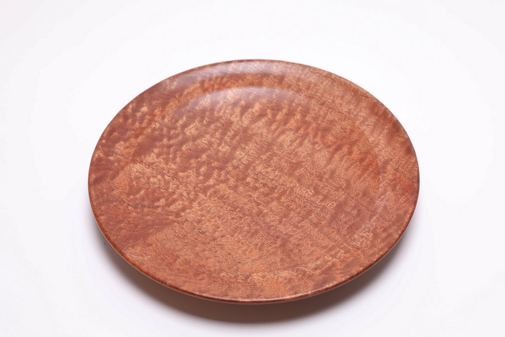 Pommele sapele shallow bowl top view 3, dapple figure detail