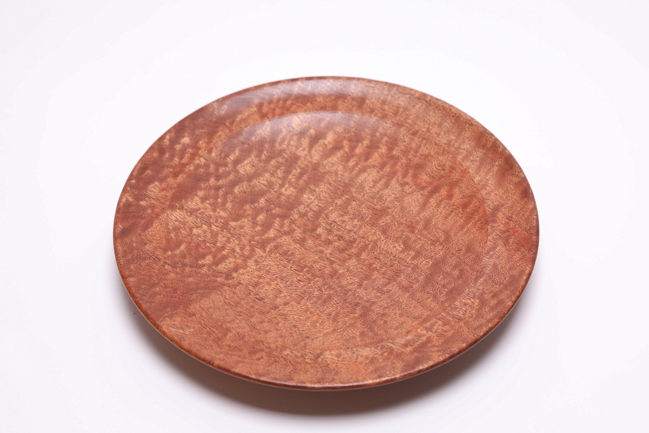 Pommele sapele shallow bowl top view 3, dapple figure detail