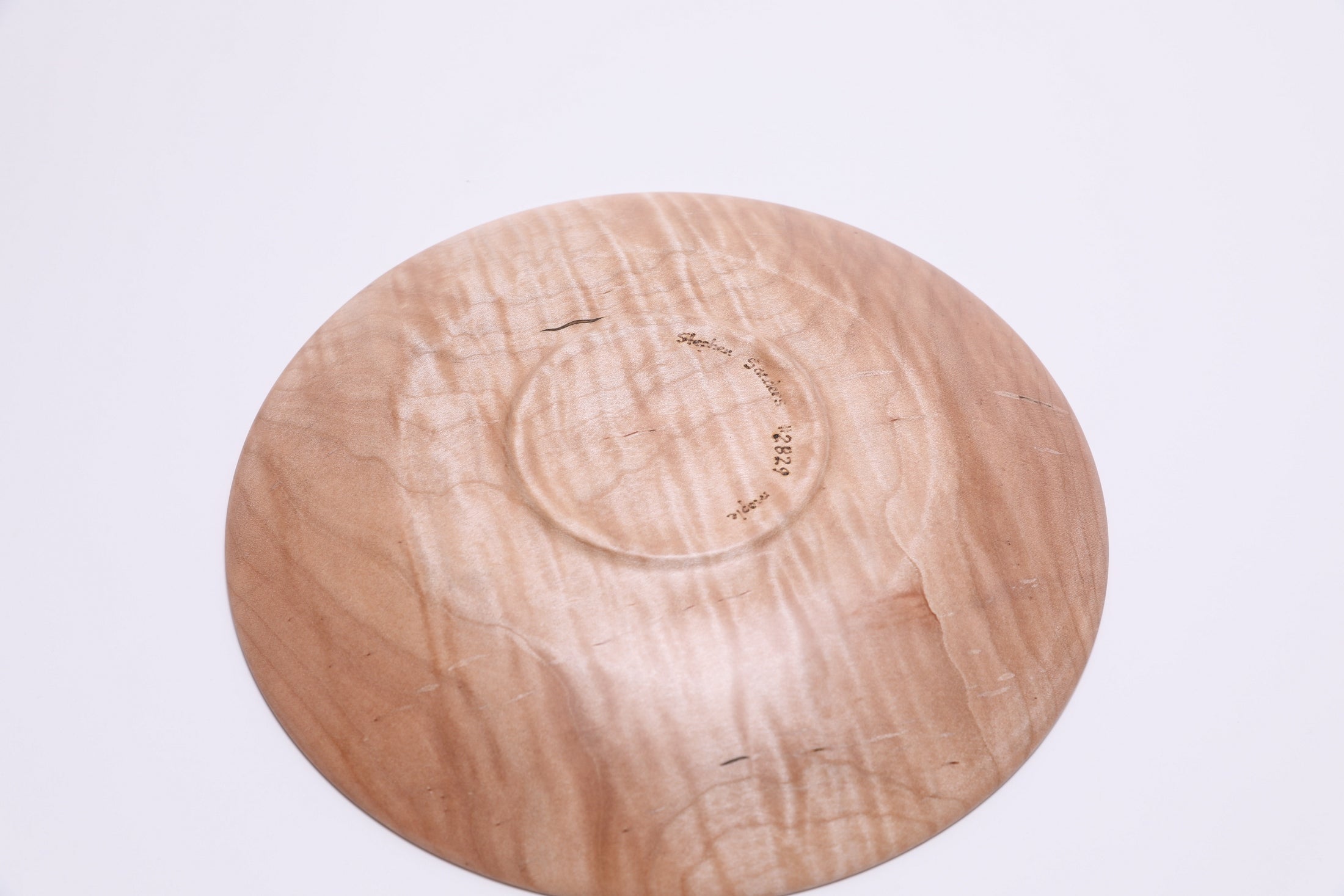 #2829 Tiger Maple Shallow Bowl  (9 5/8" x 1 1/4")