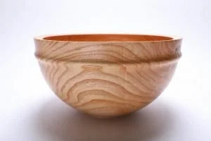 #1932 Locust Wooden Salad and Fruit Bowl  12 7/8″ X 7″