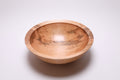 Handcrafted large sugar maple salad and fruit bowl, top view – dark brown heartwood and gray-green splotches, 16" diameter
