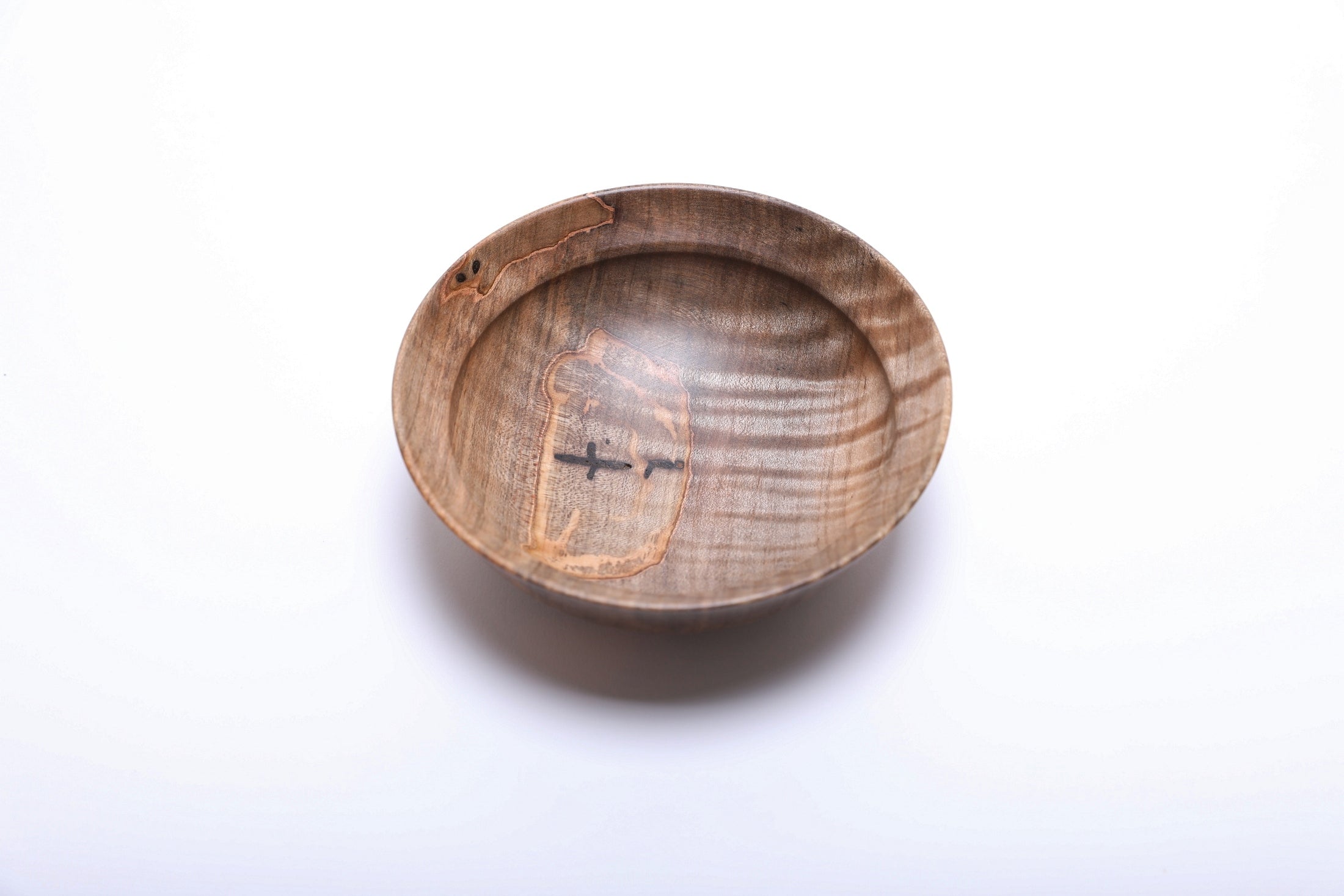 #2836 Small Spalted Tiger Ambrosia Maple Wooden Bowl  (5 3/8" x 1 7/8")