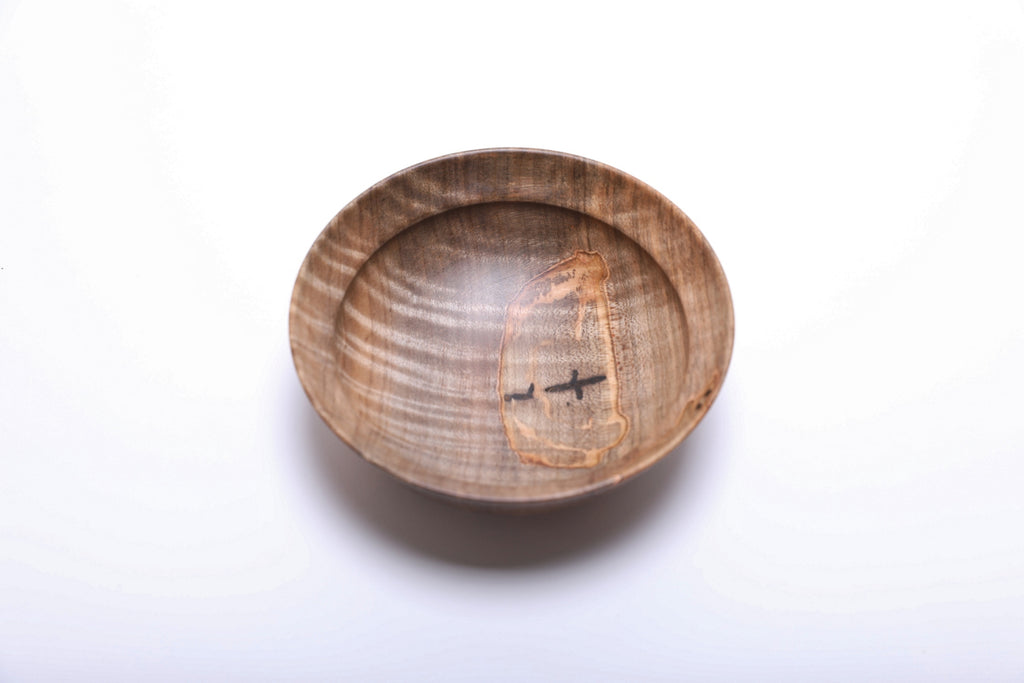 #2836 Small Spalted Tiger Ambrosia Maple Wooden Bowl  (5 3/8" x 1 7/8")