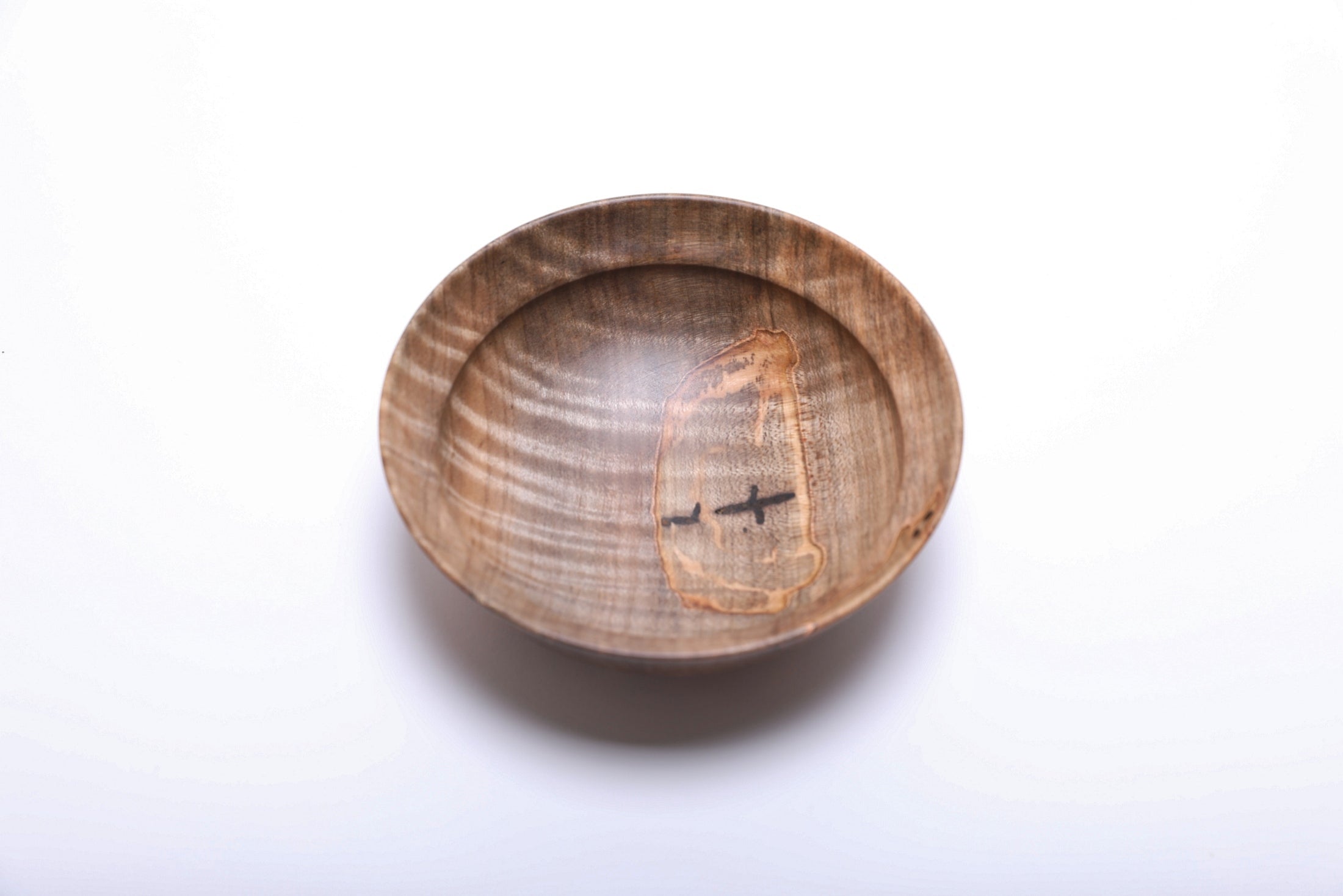 #2836 Small Spalted Tiger Ambrosia Maple Wooden Bowl  (5 3/8" x 1 7/8")