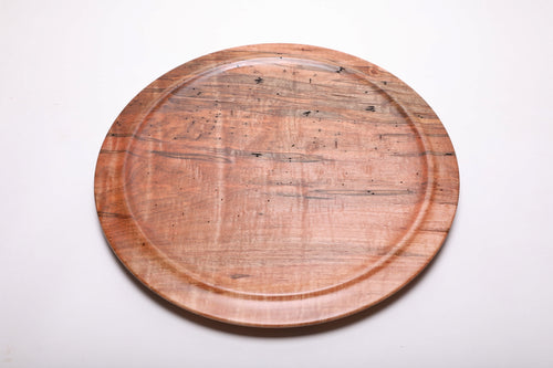 #1946 Wormy Ambrosia Maple Wooden Platter  17 1/2” X 1 1/2”