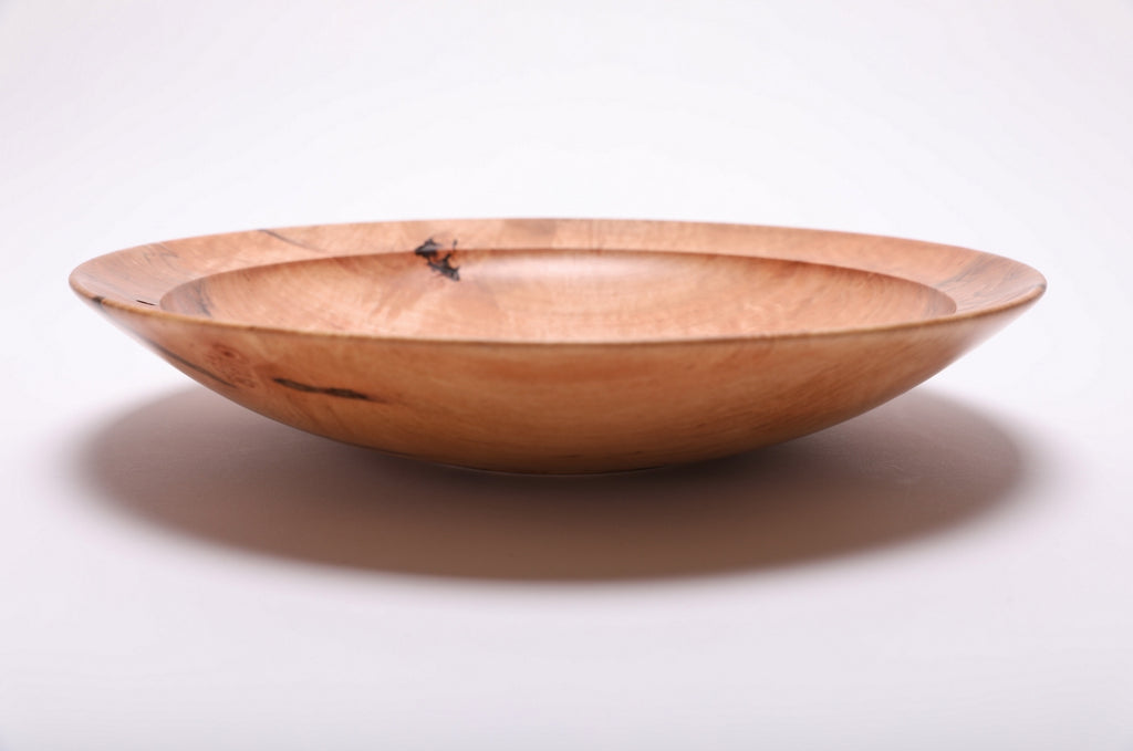 #2843 Shallow Tiger Ambrosia Maple Wooden Bowl  (12 3/8 x 2 3/8")