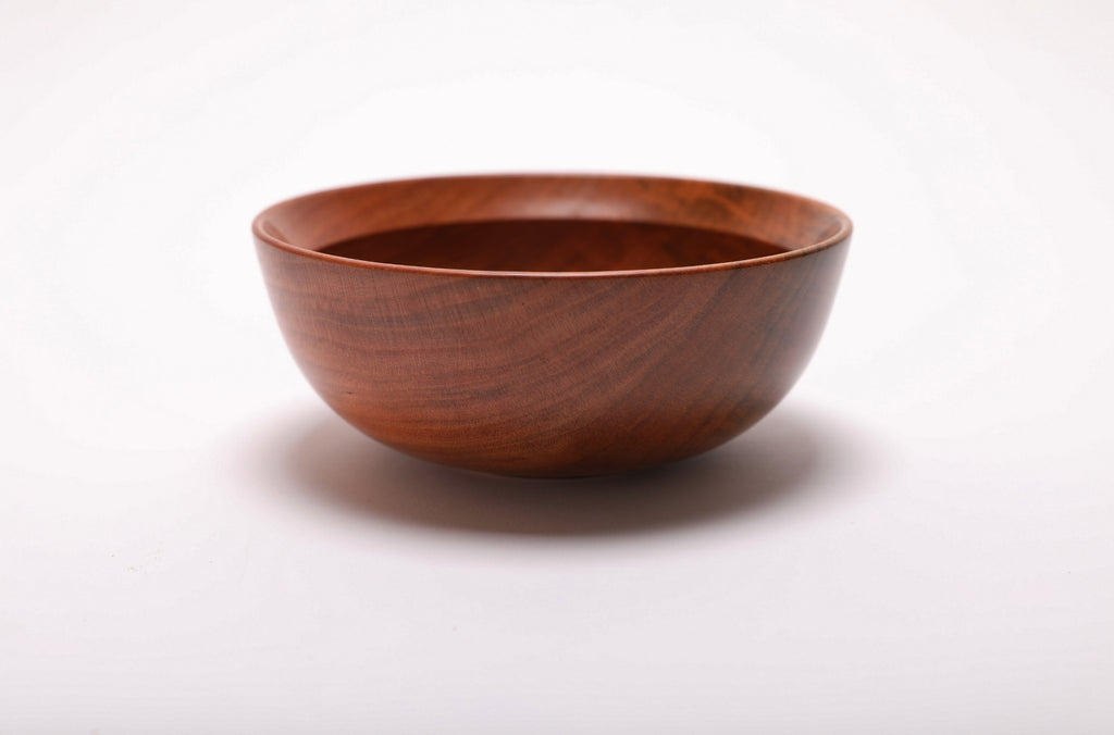 Wild black cherry wood bowl side profile, handmade in North Carolina by Sanders Woodworking