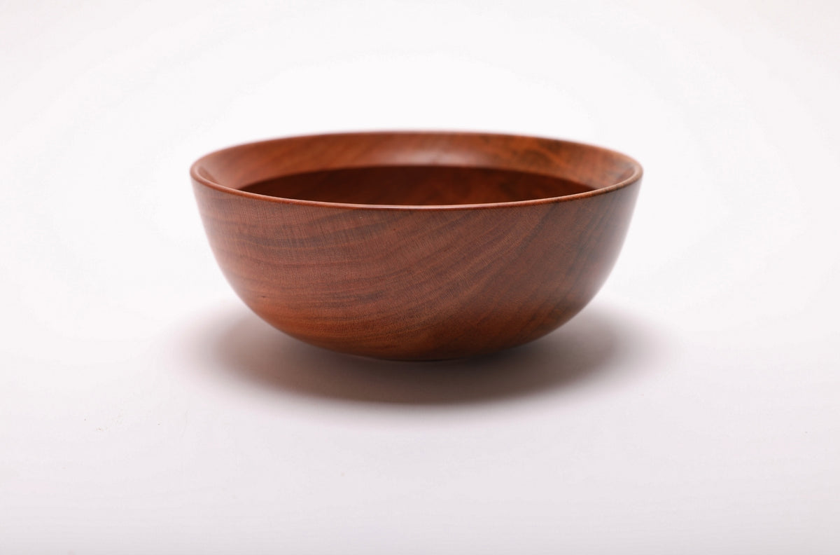Wild black cherry wood bowl side profile, handmade in North Carolina by Sanders Woodworking