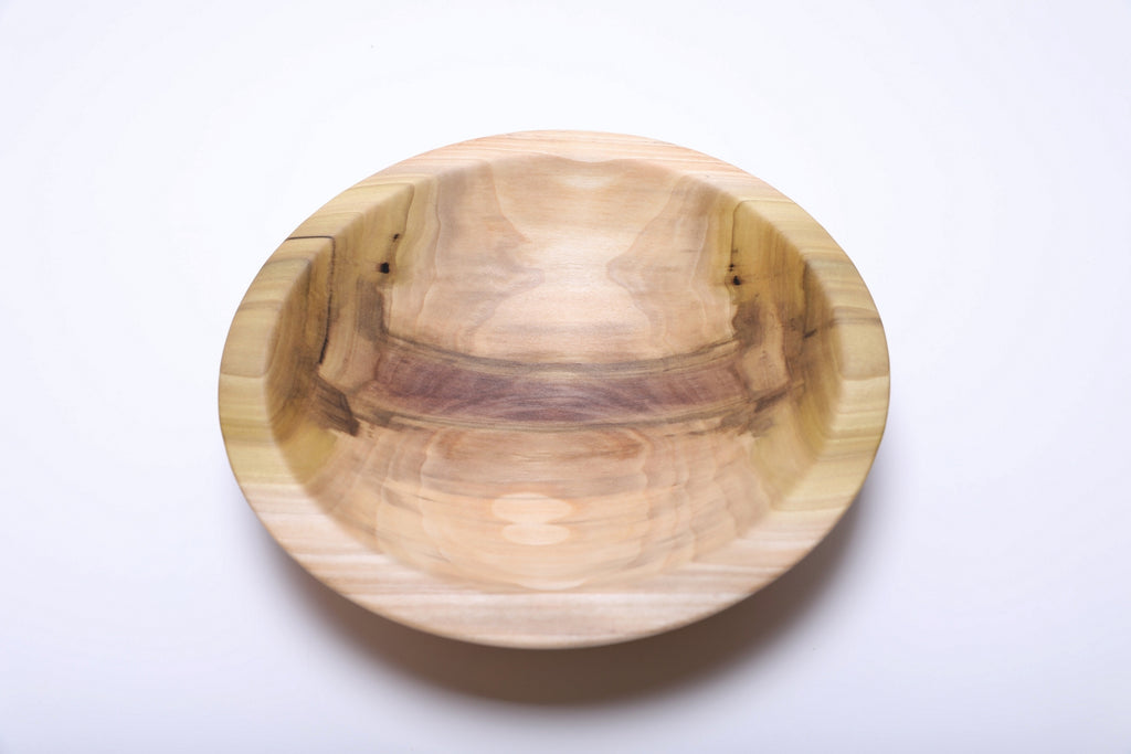 #2873 Rainbow Tulip Poplar Chopping or Dough Bowl  (11 3/8" x 2 1/2")