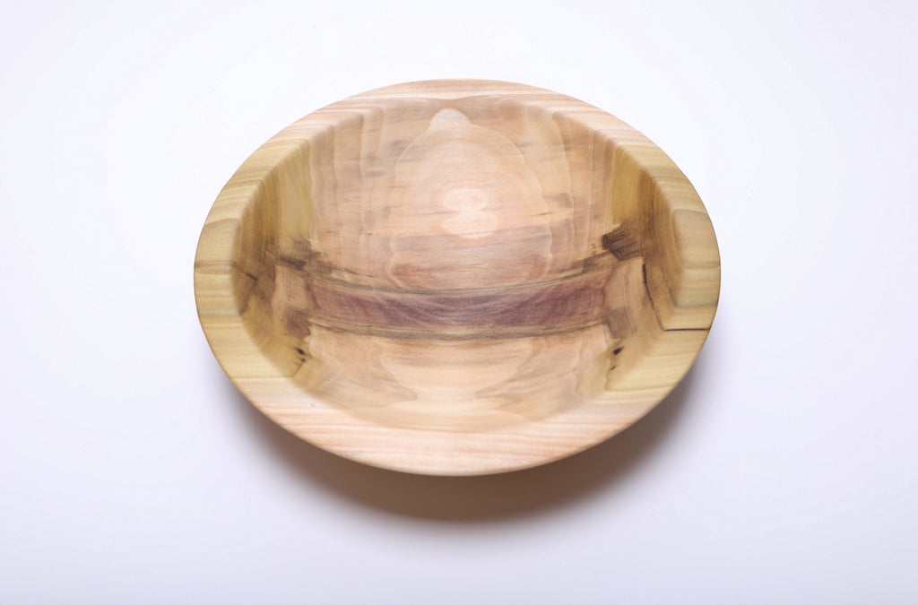 #2873 Rainbow Tulip Poplar Chopping or Dough Bowl  (11 3/8" x 2 1/2")