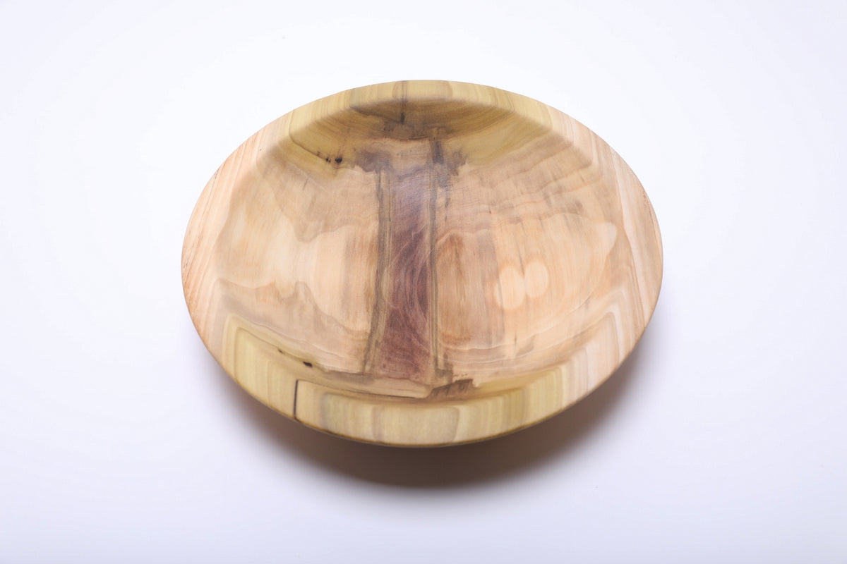 #2873 Rainbow Tulip Poplar Chopping or Dough Bowl  (11 3/8" x 2 1/2")