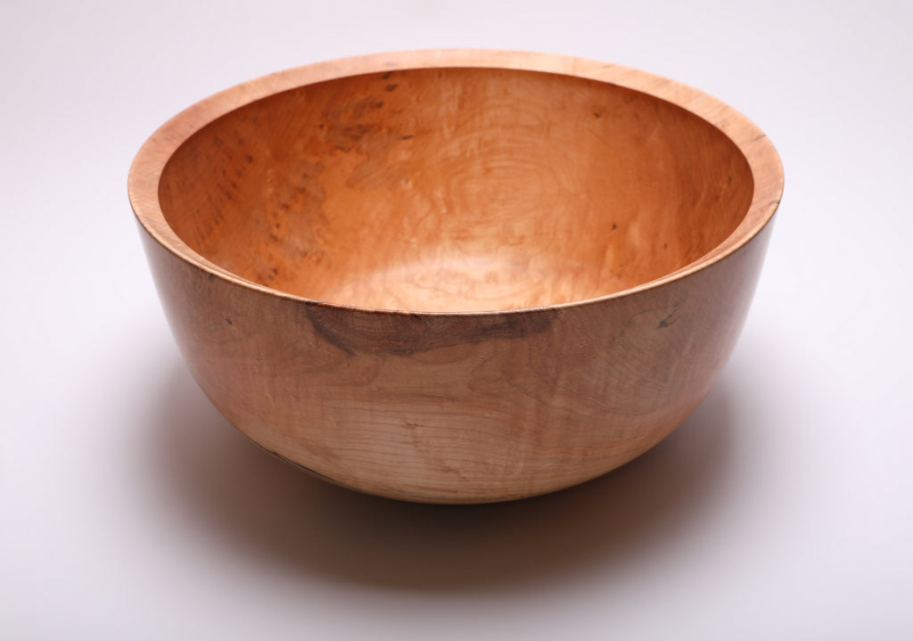 #2870 Extra Large Figured Spalted Maple Wooden Bowl  (19 1/2" x 9")