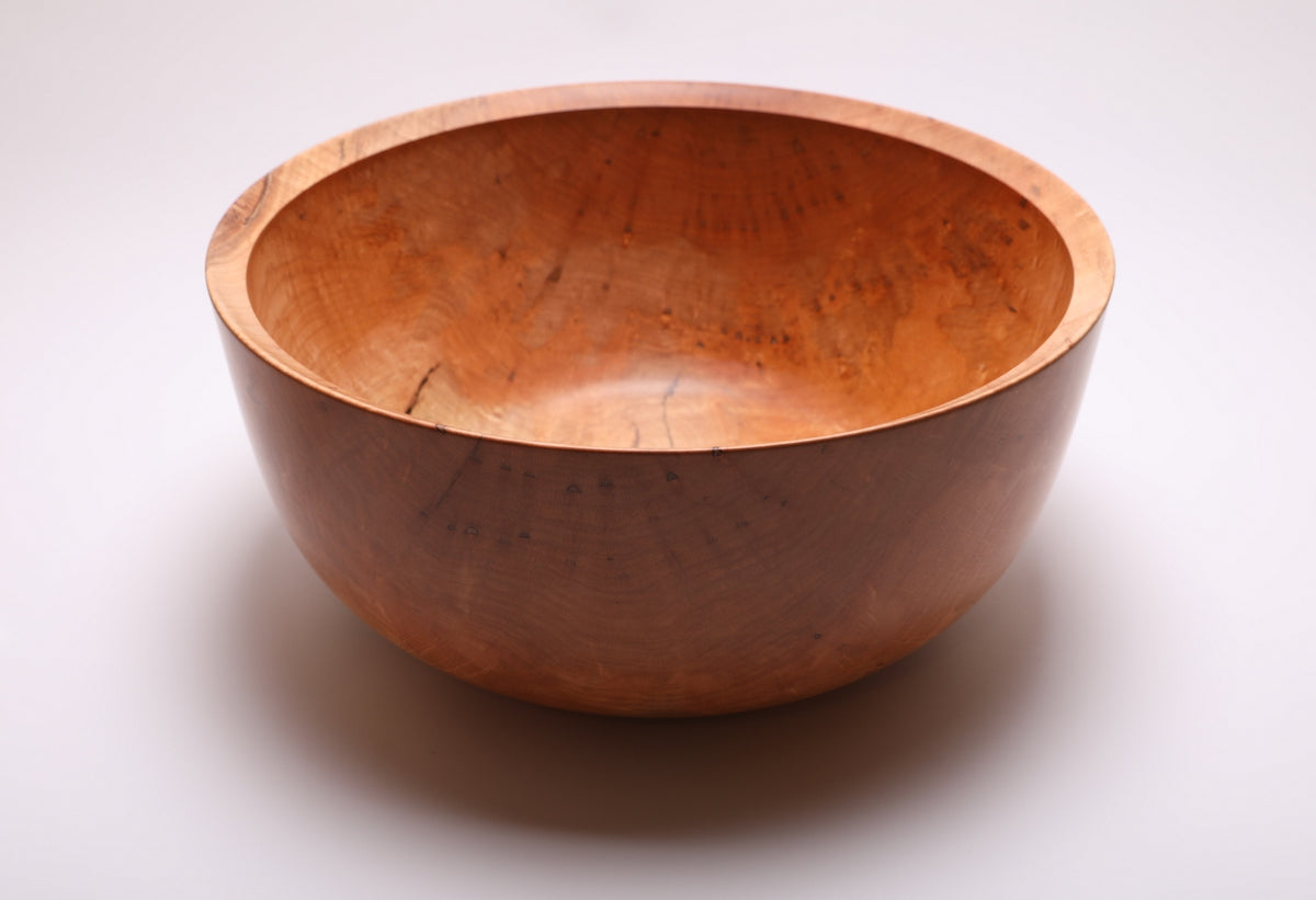 #2870 Extra Large Figured Spalted Maple Wooden Bowl  (19 1/2" x 9")