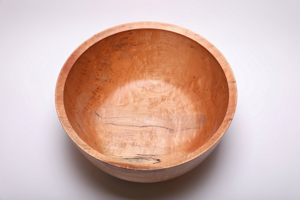 #2870 Extra Large Figured Spalted Maple Wooden Bowl  (19 1/2" x 9")