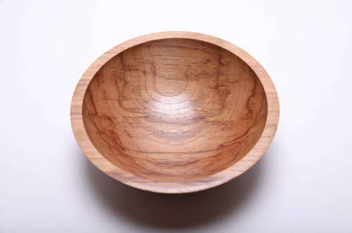 #2042 Mineral Stained Hickory Wooden Bowl  9 1/8” X 3 1/4”  wooden bowl wood bowl hickory bowl