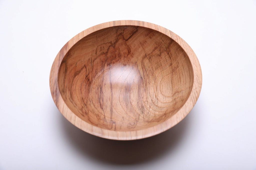 #2042 Mineral Stained Hickory Wooden Bowl  9 1/8” X 3 1/4”  wooden bowl wood bowl hickory bowl