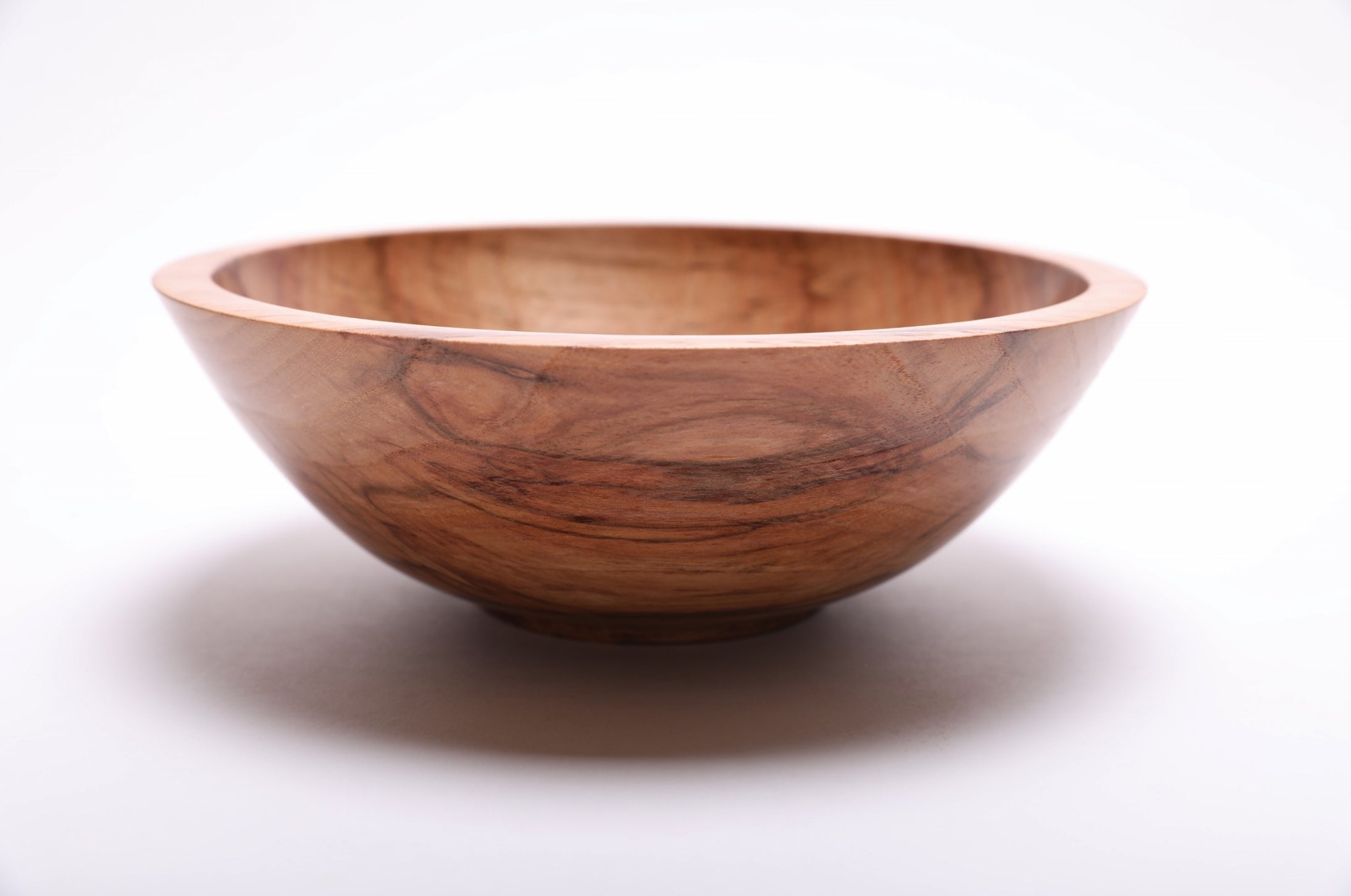 #2042 Mineral Stained Hickory Wooden Bowl  9 1/8” X 3 1/4”  wooden bowl wood bowl hickory bowl