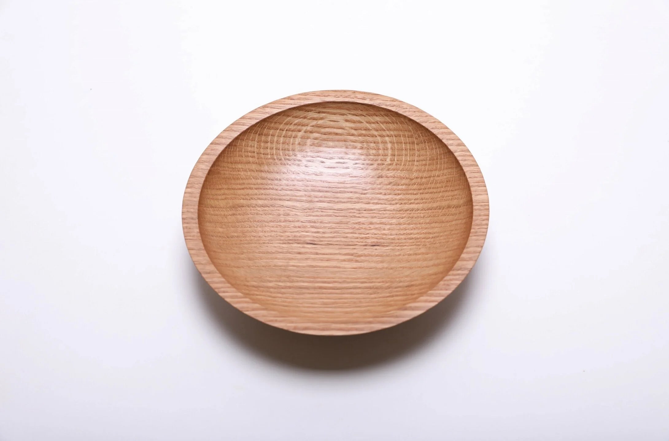 #2043 Small Quartersawn White Oak Wooden Bowl  7 1/8” X 1 5/8”