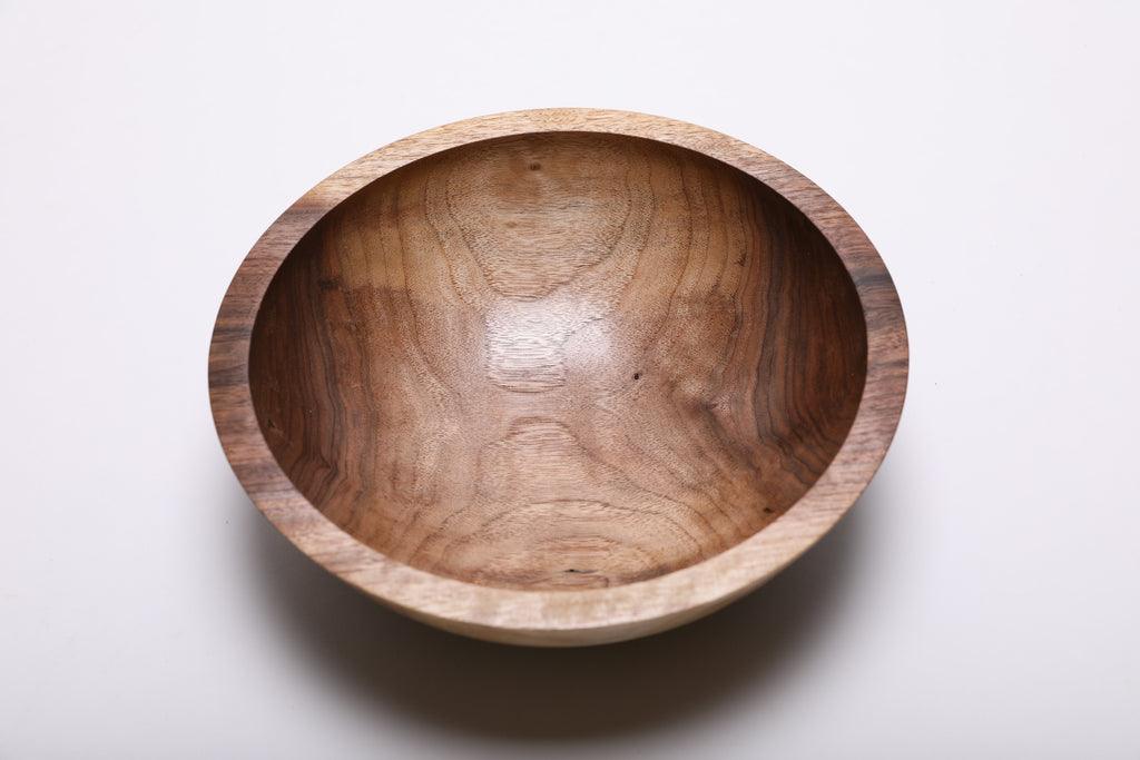 #1672  Black Walnut Wooden Bowl (9” X 2 3/4”)