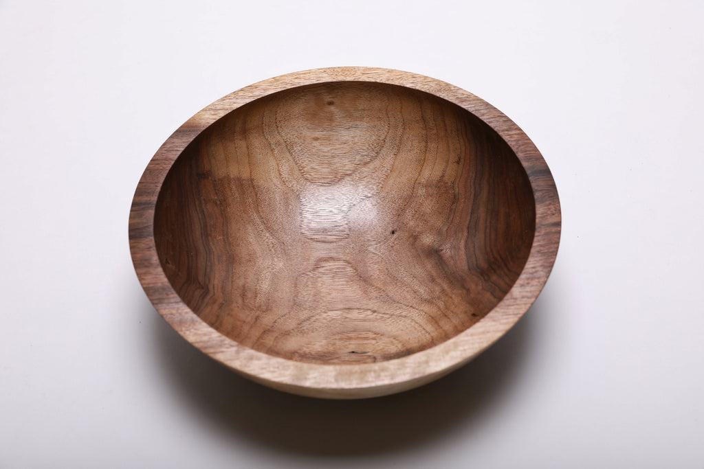 #1672  Black Walnut Wooden Bowl (9” X 2 3/4”)
