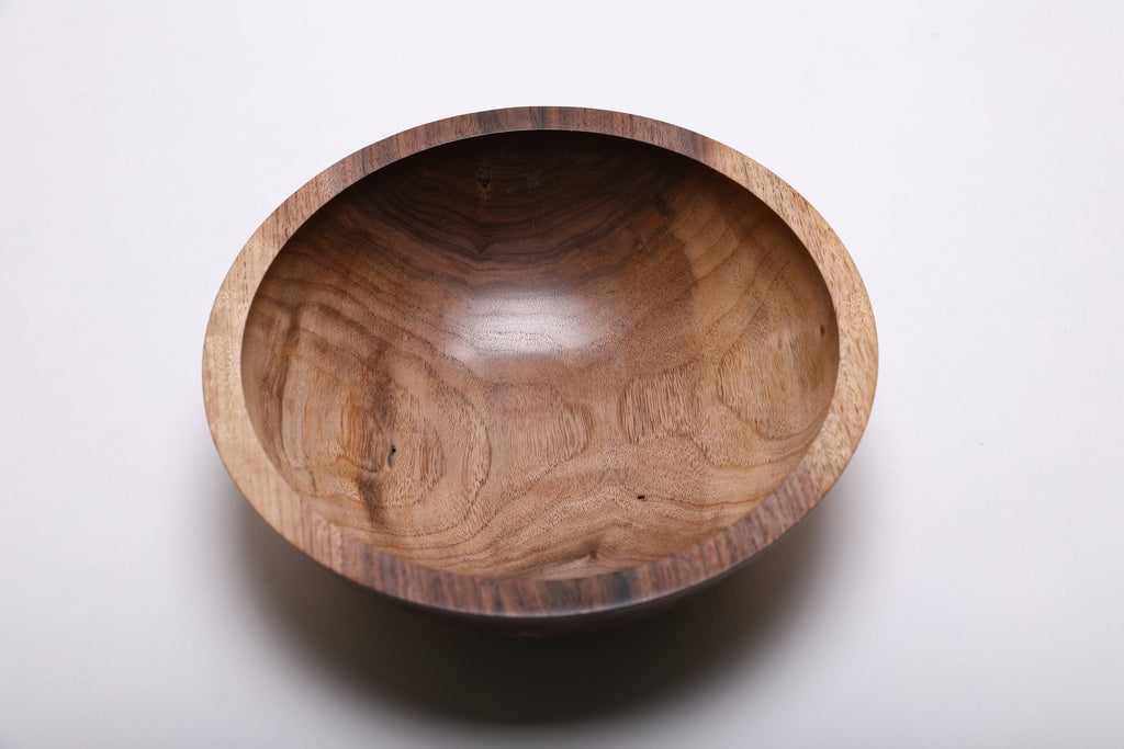 #1672  Black Walnut Wooden Bowl (9” X 2 3/4”)