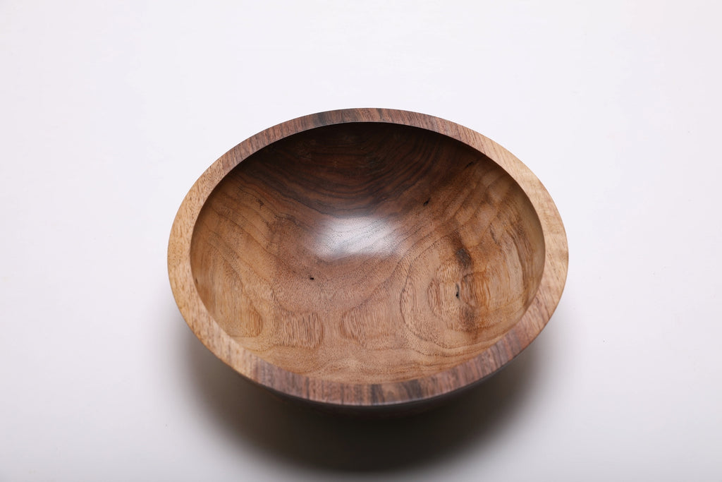 #1672  Black Walnut Wooden Bowl (9” X 2 3/4”)