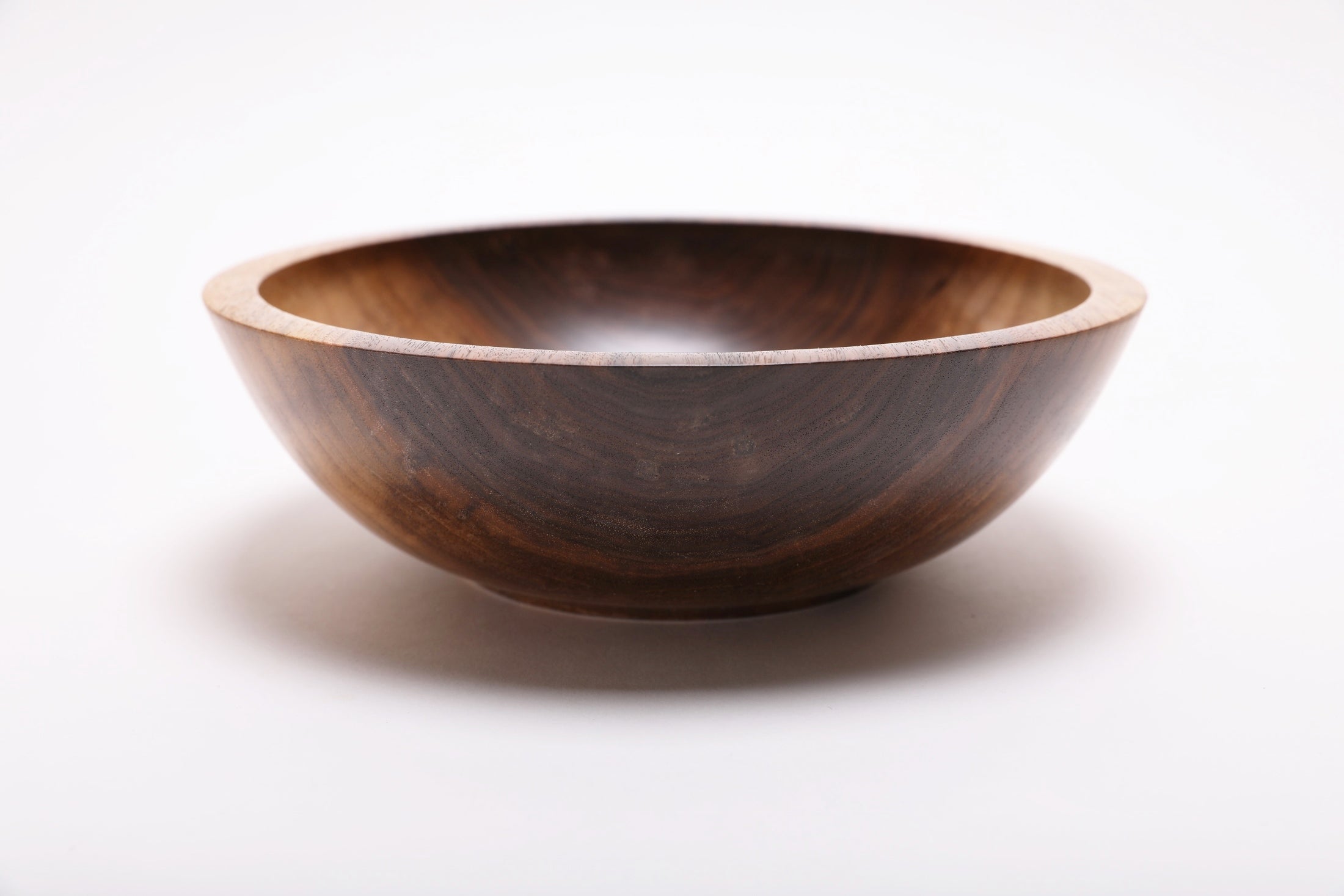 #1672  Black Walnut Wooden Bowl (9” X 2 3/4”)