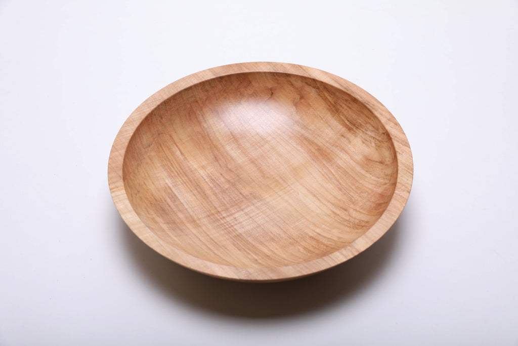 #2053 Spalted Fiddleback Maple Wooden Bowl  10 1/4” X 2 1/4”