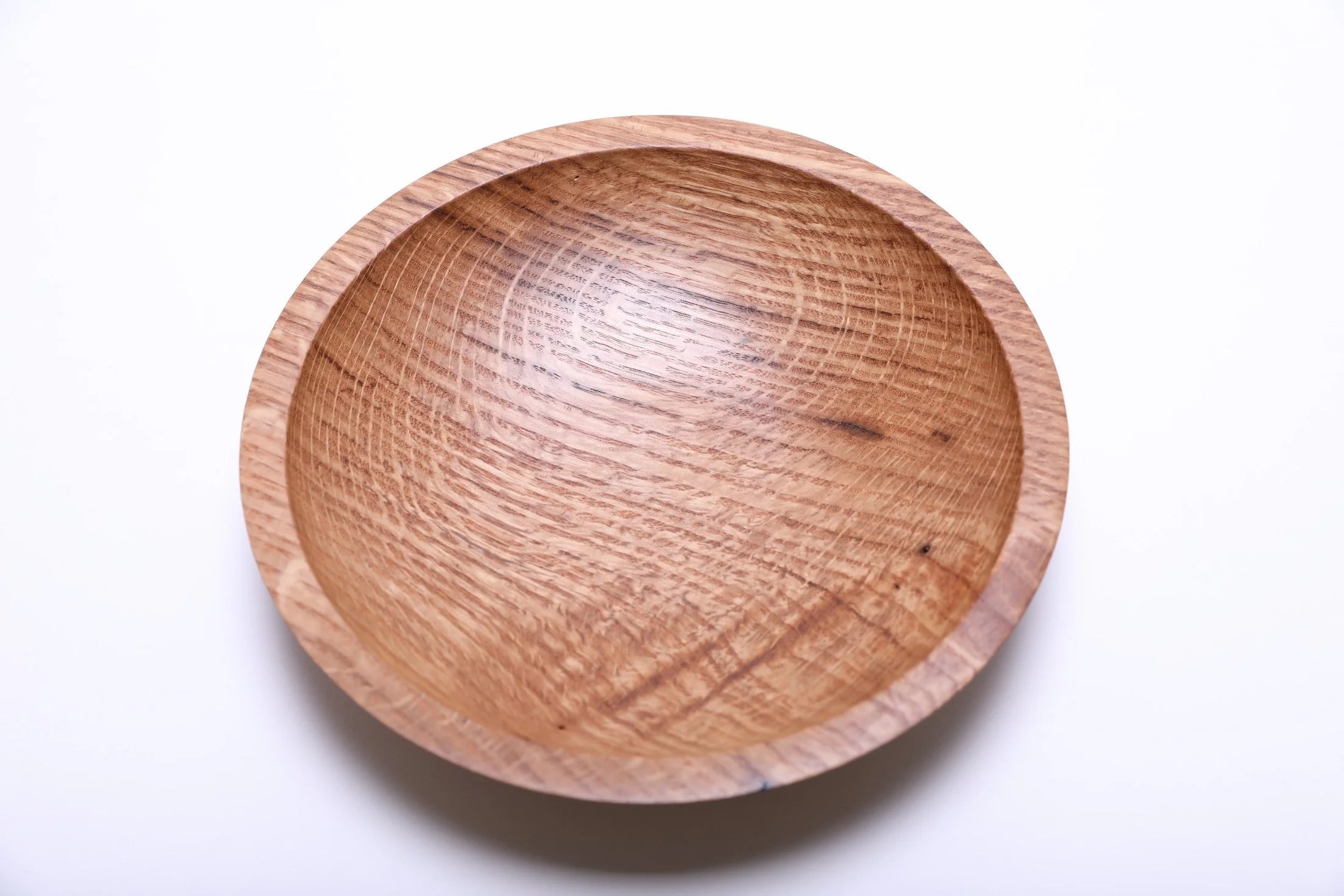 #2070 Quartersawn White Oak Wooden Bowl  8 1/2" x 1 3/4"