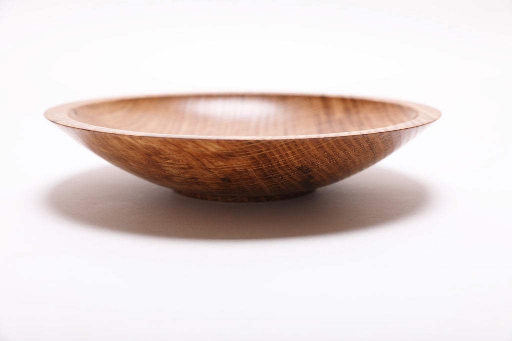 #2070 Quartersawn White Oak Wooden Bowl  8 1/2" x 1 3/4"