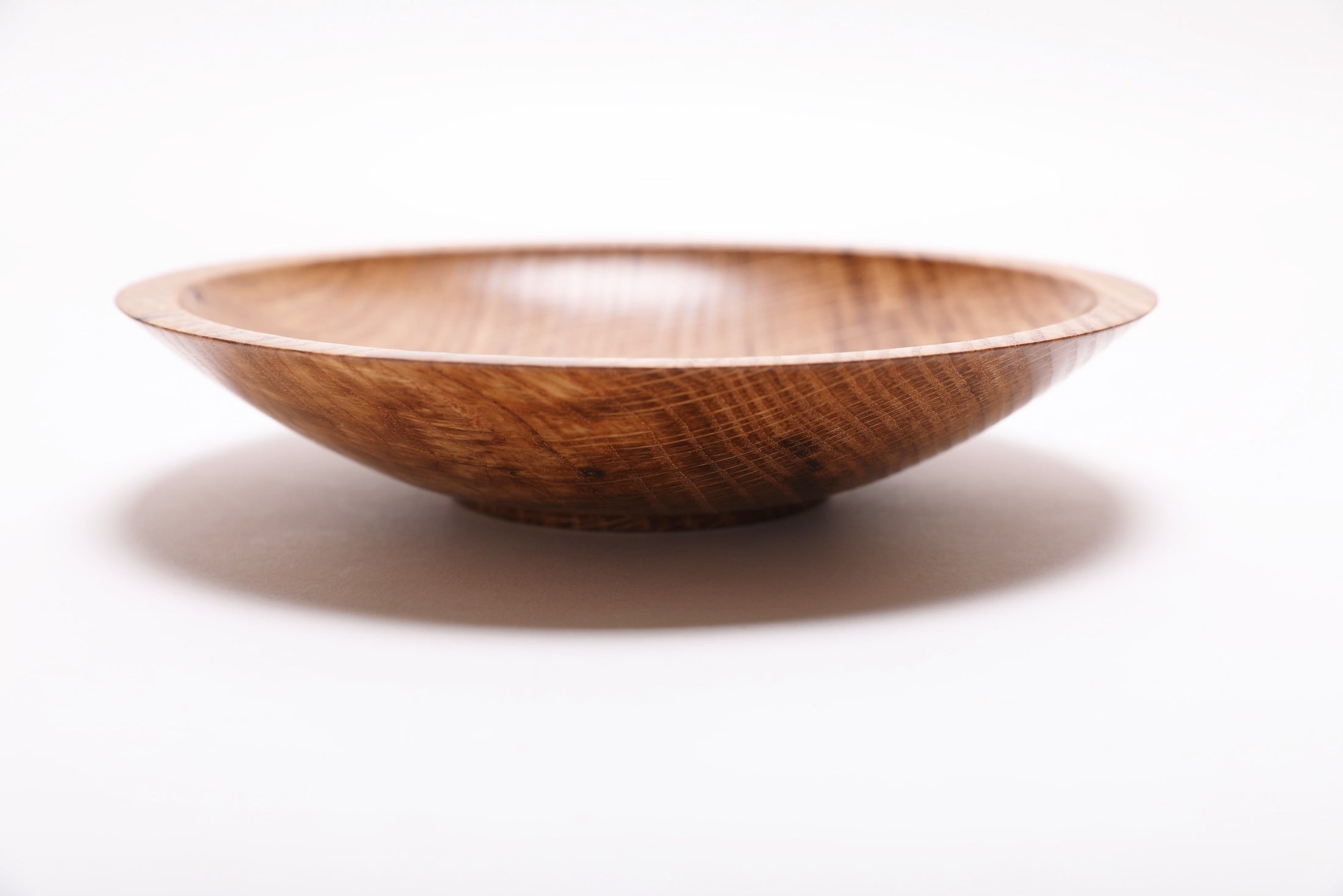 #2070 Quartersawn White Oak Wooden Bowl  8 1/2" x 1 3/4"