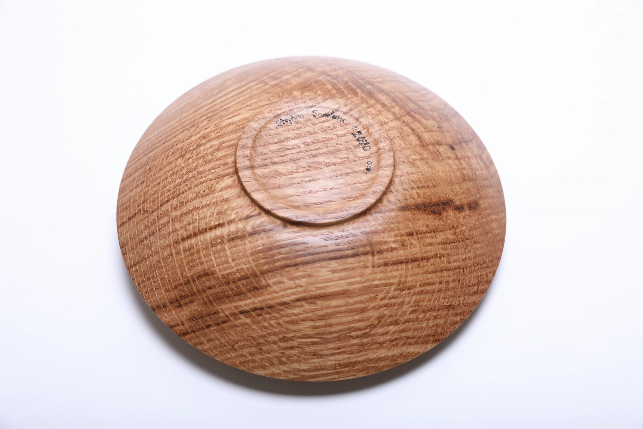 #2070 Quartersawn White Oak Wooden Bowl  8 1/2" x 1 3/4"