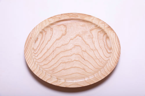 #2113 Ash Wooden Platter  12 3/4" x 1 1/4"
