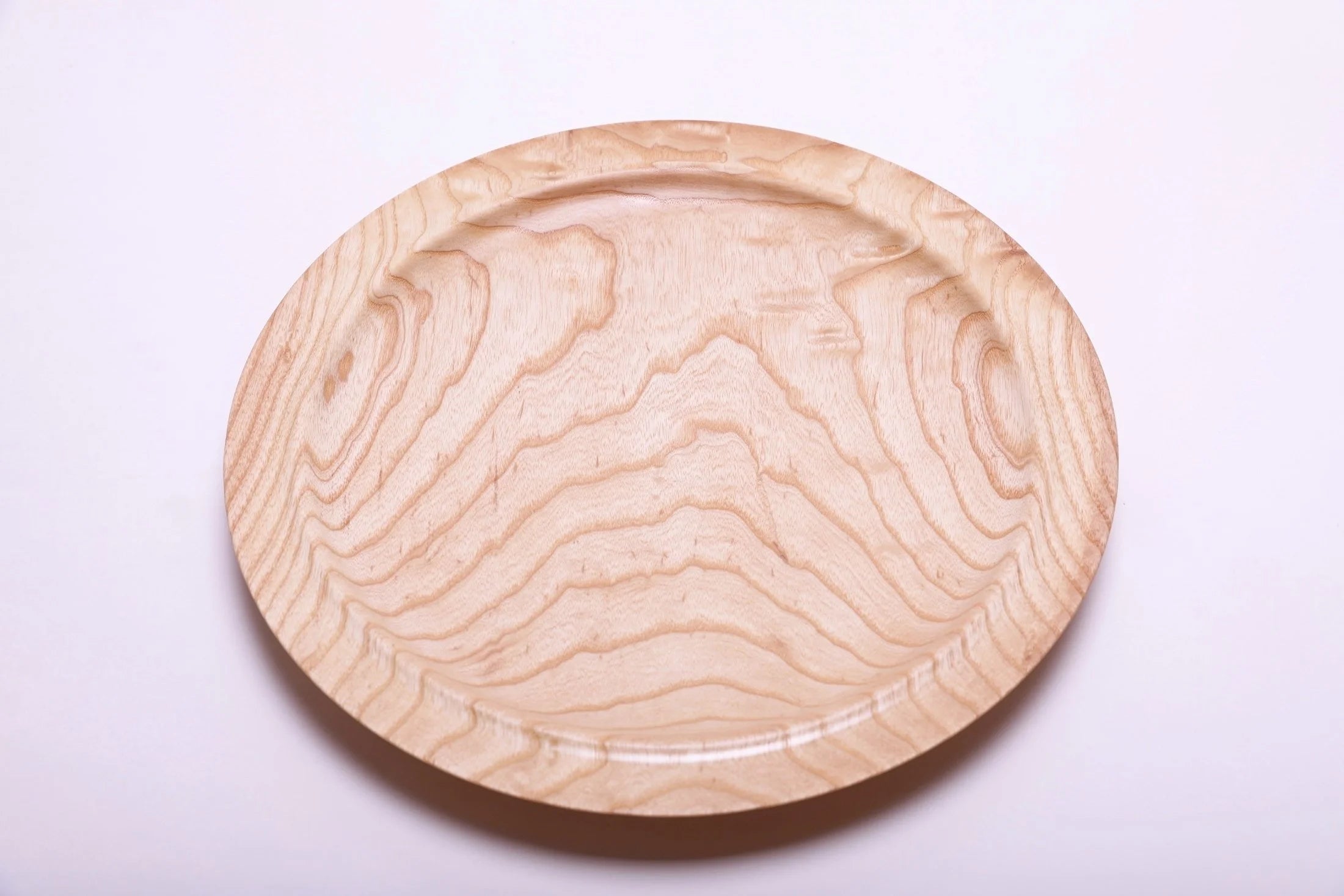 #2113 Ash Wooden Platter  12 3/4" x 1 1/4"