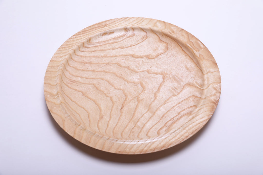 #2113 Ash Wooden Platter  12 3/4" x 1 1/4"