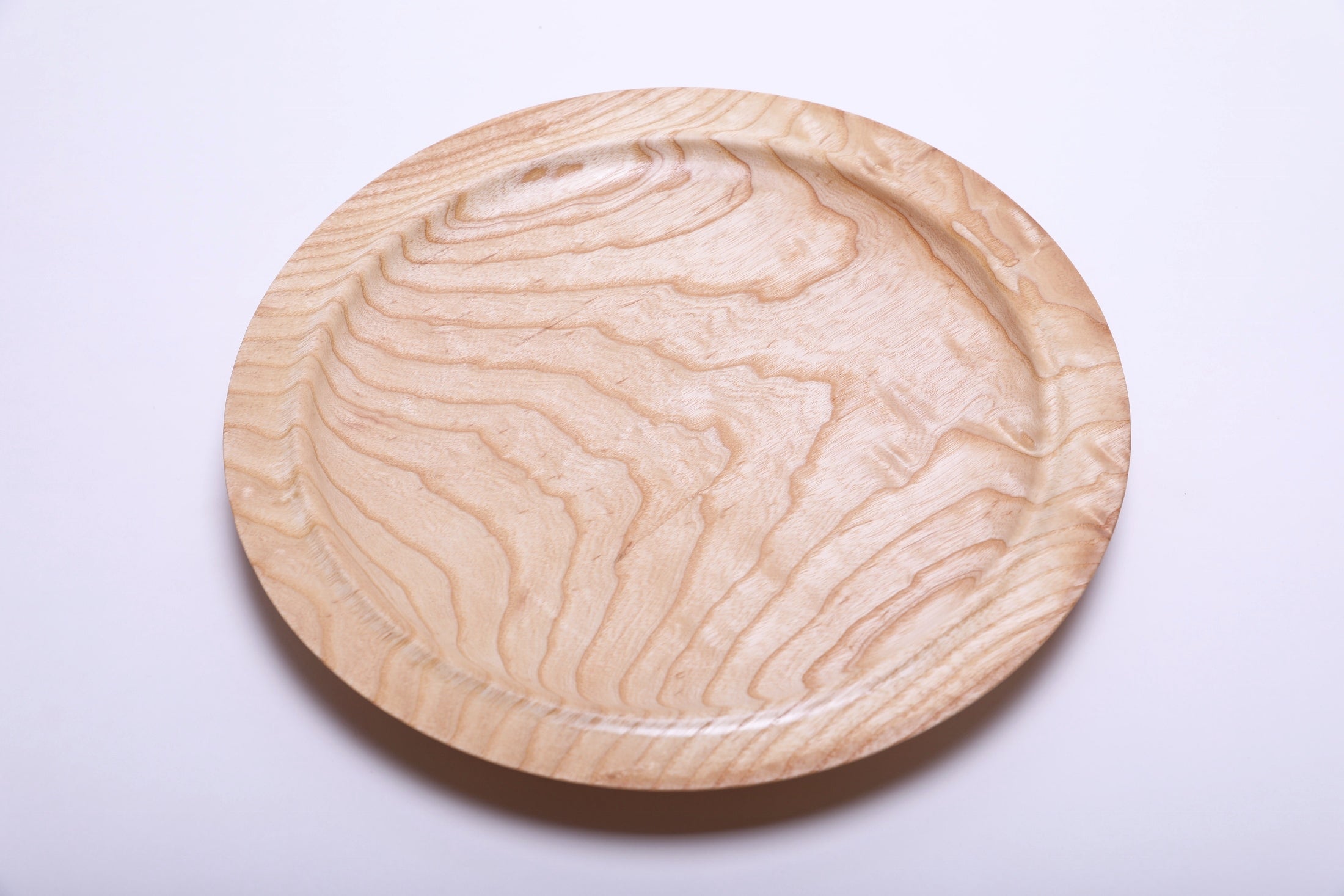 #2113 Ash Wooden Platter  12 3/4" x 1 1/4"